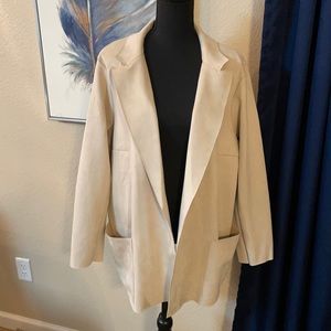 Plus Size Faux Suede Jacket